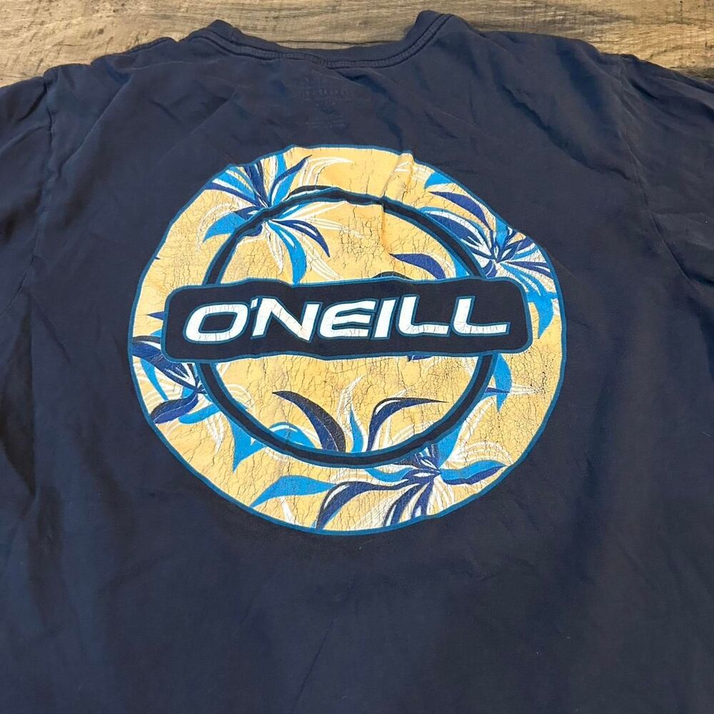 O-neill Men's Black and Navy T-shirt
